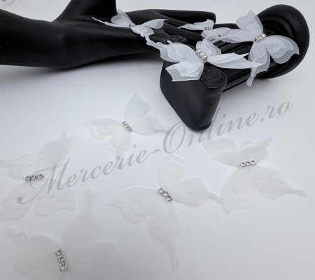 Fluturi Organza cu Stras, (la bucata) Cod:4136 - Img 3