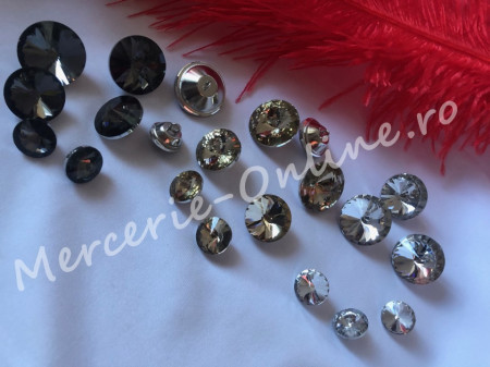 Nasturi Bijuterie, Marimi 20mm/25mm/30mm, Crystal, (la bucata) Cod:1049