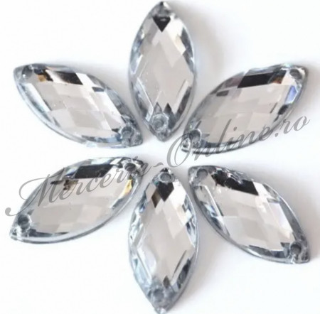 Pietre de cusut acrylic forma Horse Eye, 7x15mm (10bucati/pachet) Cod:2930