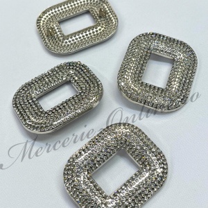 Accesorii Metalice pentru haine tip catarame, cca 5.3x4.5cm (la bucata) Cod:4204 - Img 3