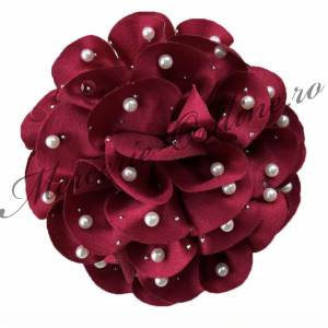 Aplicatie floare 3D cu Perle si Strasuri, cca 13cm, (la bucata) Cod:2991 - Img 3