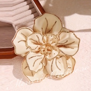Aplicatie floare 3D cu Strasuri, cca 14cm, (la bucata) Cod:3437 - Img 4