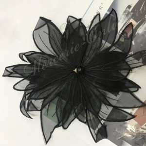 Aplicatie floare 3D organza, cca 25cm, (la bucata) Cod:2720 - Img 3