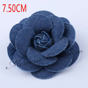 Aplicatie Floare Denim, 7.5cm (la bucata) Cod:3116