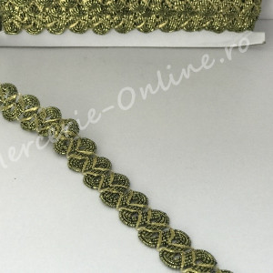 Banda pasmanterie galon cu lurex, cca 2.5cm (13metri/rola) Cod:0543 - Img 2