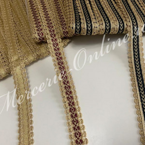 Banda pasmanterie galon lurex, cca 3cm (la metru) Cod:0193
