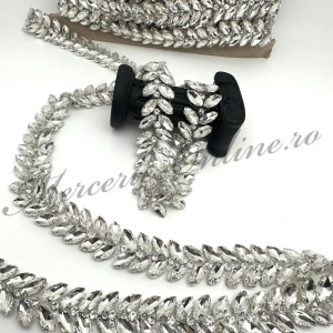 Banda Termoadeziva cu Cristale, Crystal, 2.5cm (la metru) Cod:3346 - Img 2