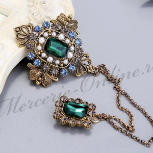 Brosa Vintage cu Strasuri, (la bucata) Cod:3085