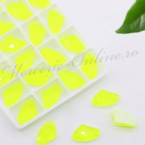 Cristale de cusut sticla, Citrine Neon, 9x14mm (6bucati/pachet) Cod:3410