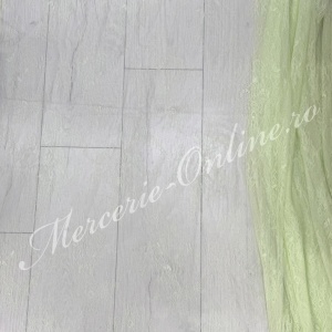 Dantela fina Chantilly, cca 150cm, Verde Pastel (la bucata) Cod:4194 - Img 2