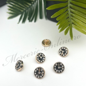 Nasturi Metalici cu Strasuri, 10mm, (6bucati/set) Cod:4202