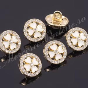 Nasturi Metalici Strasuri, 11mm, (10bucati/set) Cod:2767