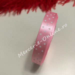 Panglica satin cu buline, latime 1.2cm, (23metri/rola) Cod:1243 - Img 5