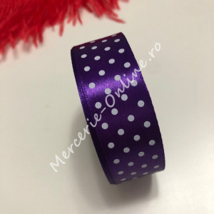 Panglica satin cu buline, latime 2.5cm, (23metri/rola) Cod:1246 - Img 7