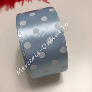 Panglica satin cu buline, latime 4cm, (23metri/rola) Cod:1248 - Img 4