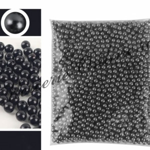 Perle plastic cu gaura, Negru, de la 6mm pana la 30mm (500grame/punga) Cod:2905
