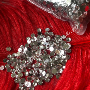 Pietre de cusut acrylic cu aspect gen Swarovski, Crystal, mai multe marimi disponibile (100-2000bucati/pachet) Cod:1081 - Img 2