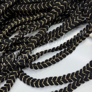 Snur Bumbac Impletit cu Lurex, 15mm, (la metru) Cod:3976 - Img 4