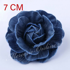 Aplicatie Floare Denim, 7cm (la bucata) Cod:3117