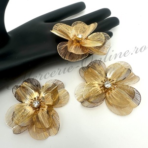 Aplicatie metalica floare, 6cm (la bucata) Cod:3649 - Img 3