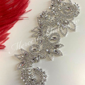 Aplicatie Termoadeziva cu Cristale, Crystal, 9.5x25cm (la bucata) Cod:2381