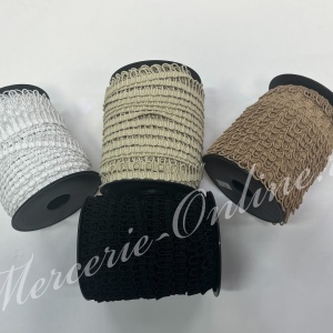 Banda cu gaicute/bride elastice pentru nasturi, cca 1.8cm (la metru) Cod:4183