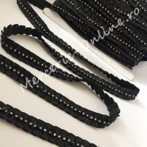 Banda pasmanterie ripsata cu stras, cca 2cm (la metru) Cod:0540