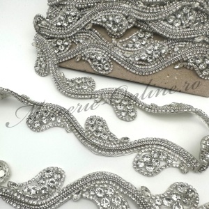 Banda Termoadeziva cu Cristale, Crystal, 3.5cm (la metru) Cod:3378 - Img 2