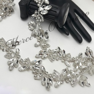 Banda Termoadeziva cu Cristale, Crystal, 5cm (la metru) Cod:4016