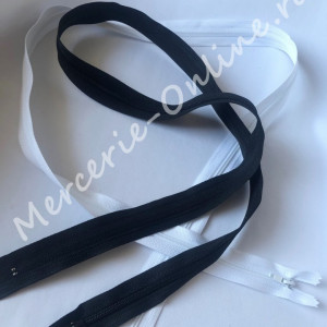 Fermoare Spira 3mm, lungime 200cm, Nedetasabile, Autoblocante, Alb/Negru, (la bucata sau 50bucati/punga) Cod:0790