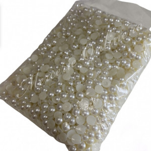 Jumatati de perle, diverse marimi, Alb/Ivoire, (500grame/punga) Cod:2153 - Img 2