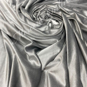 Material textil Catifea lucioasa elastica, Argintiu , 1.50m (la metru) Cod:1359