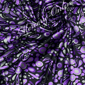 Material textil Satin Elastic Imprimat, 1.50m (la metru) Cod:1641 - Img 5