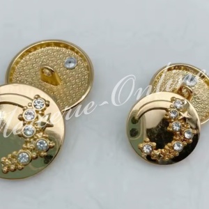 Nasturi Metalici cu Strasuri, 23mm (5bucati/set) Cod:4002 - Img 4