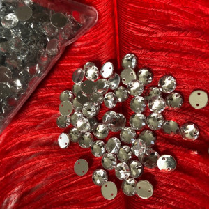 Pietre de cusut acrylic cu aspect gen Swarovski, Crystal, mai multe marimi disponibile (100-2000bucati/pachet) Cod:1081 - Img 3