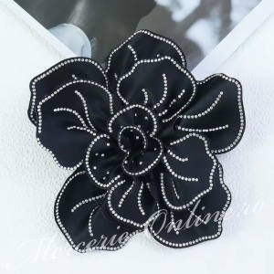 Aplicatie floare 3D cu Strasuri, cca 14cm, (la bucata) Cod:3437 - Img 6