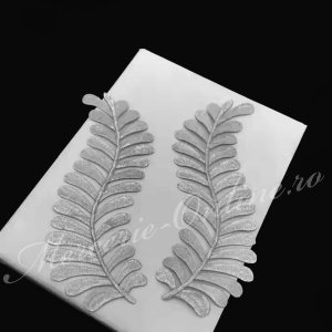Aplicatie termoadeziva lurex, cca 19x7cm, (la pereche) Cod:3651 - Img 3
