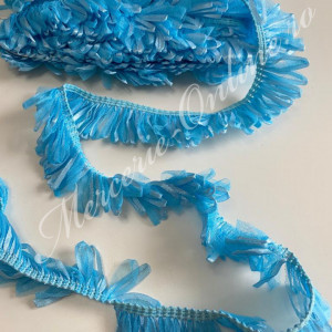 Banda pasmanterie tulle si satin, cca 4cm (9metri/rola) Cod:2107 - Img 7