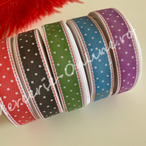 Banda rips cu buline, latime 2.5cm, (22metri/rola) Cod:1339