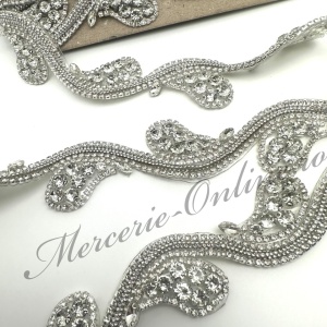 Banda Termoadeziva cu Cristale, Crystal, 3.5cm (la metru) Cod:3378
