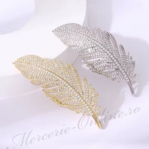 Brosa Pana cu Strasuri, 6x2.5cm (la bucata) Cod:3399