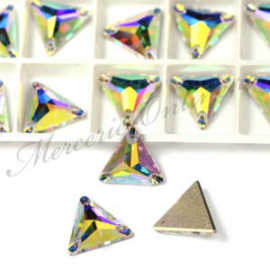 Cristale de cusut sticla, Crystal AB, 12mm (4bucati/pachet) Cod:2797
