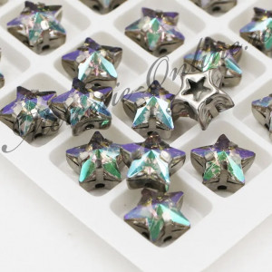 Cristale de cusut sticla forma stea, Ghost Light, 10mm (5bucati/pachet) Cod:2687