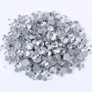 Cristale de Lipit, Mix Size, Crystal, (cca 640-800buc/pachet) Cod:2438 - Img 2