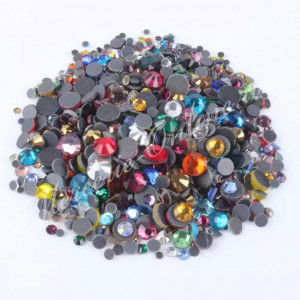 Cristale de Lipit, Mix Size, Mix Colors, (cca 640-800buc/pachet) Cod:2337 - Img 2