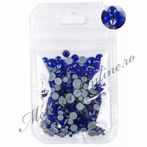 Cristale de Lipit, Mix Size, Sapphire, (cca 300bucati/pachet) Cod:2520
