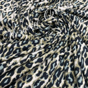 Material textil Bumbac cu Lycra Imprimat Animal Print, 1.60m (la metru) Cod:1544