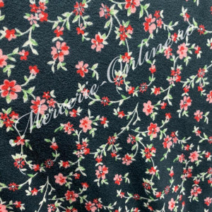 Material textil Bumbac cu Lycra Imprimat Flori, 1.60m (la metru) Cod:1541 - Img 2