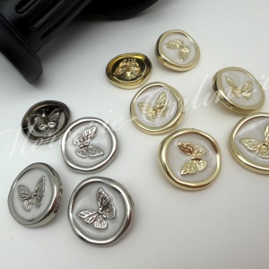 Nasturi Metalici cu Fluturi, 23mm (5bucati/set) Cod:3736