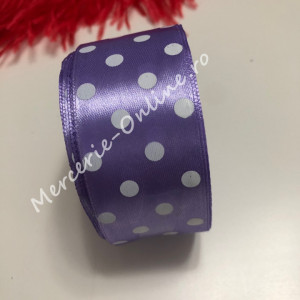 Panglica satin cu buline, latime 4cm, (23metri/rola) Cod:1248 - Img 6